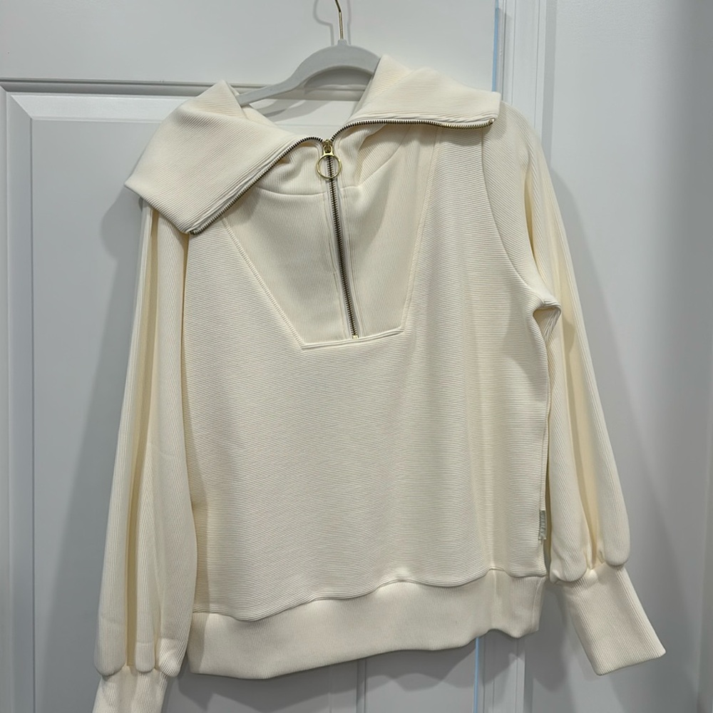 Varley Vine Half Zip in Ivory